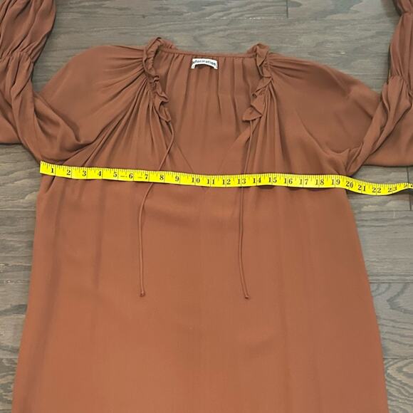 Reformation Adrienne Mini Dress in Cinnamon Brown Size Small - Picture 6 of 9